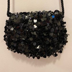 80s VINTAGE sequinned evening clutch